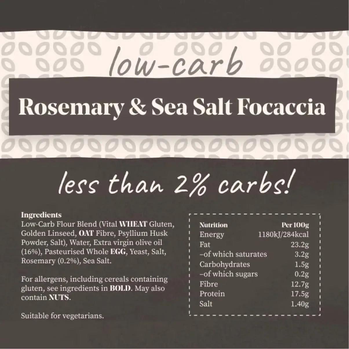 Low-Carb Focaccia | Rosemary & Sea Salt | 75g