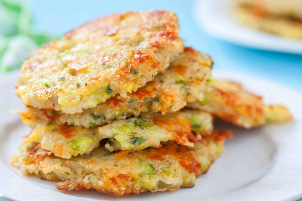 Low-Carb Broccoli Fritters with Cheddar Cheese