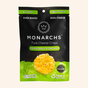 Monarchs Pure Cheese Crisps Fresh Garlic & Oregano