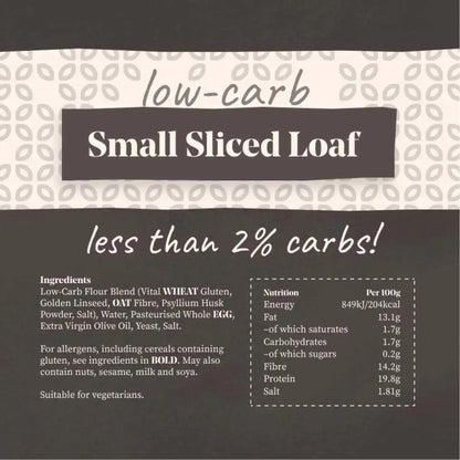 Low-Carb Bread | Sliced Loaf | 0.5g Carbs Per Slice | 350g