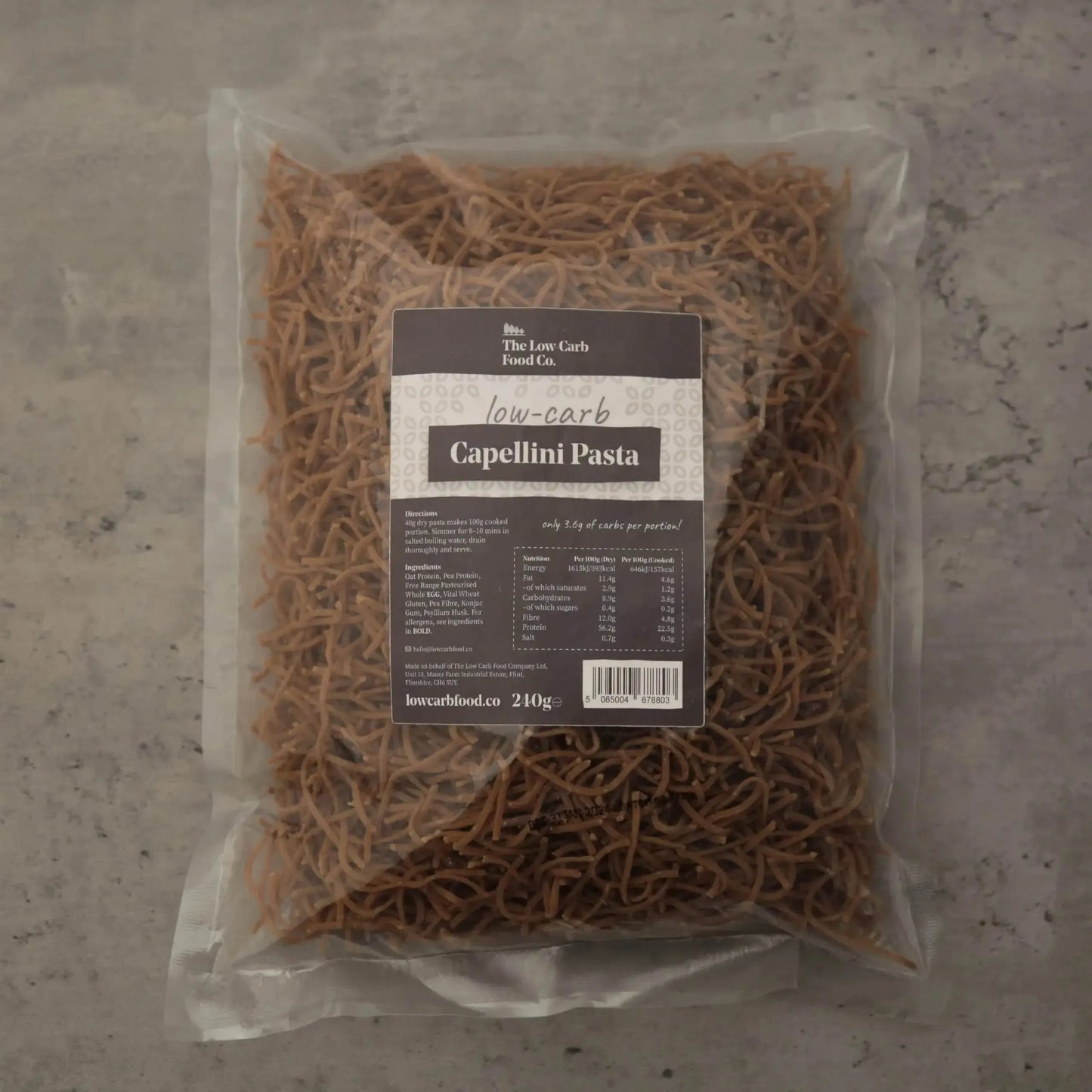 Low-Carb Capellini Pasta