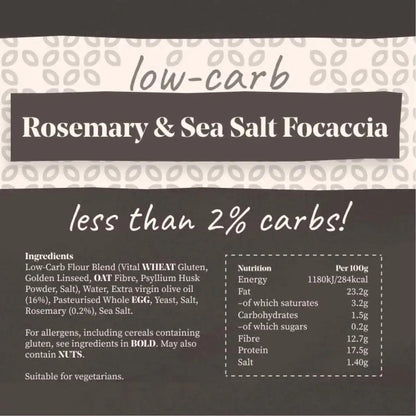 Low-Carb Focaccia | Rosemary & Sea Salt | 75g