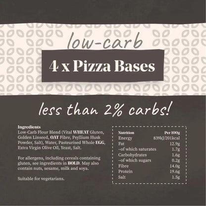 Low-Carb Pizza Bases | Pack of 4