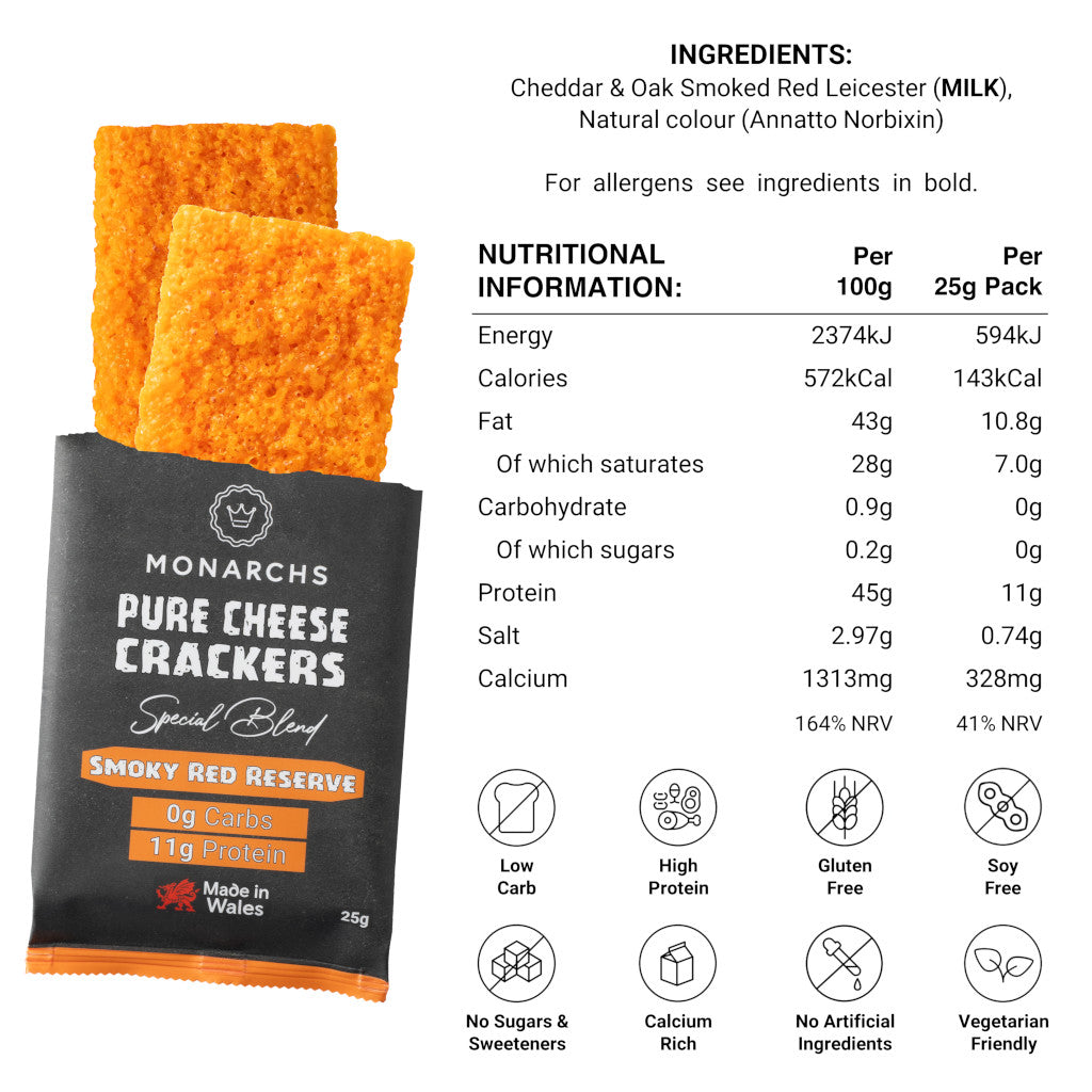 Monarchs - Smoky Red Reserve Cheese Crackers