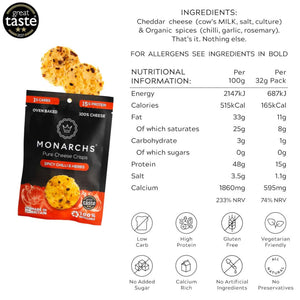 Monarchs Pure Cheese Crisps Spicy Chilli & Herbs