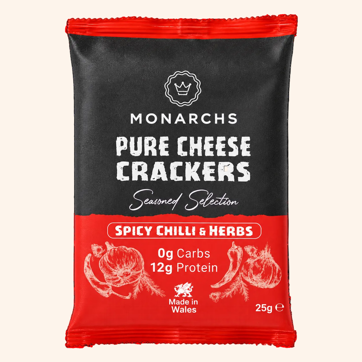 Monarchs - Spicy Chilli & Herbs Cheese Crackers