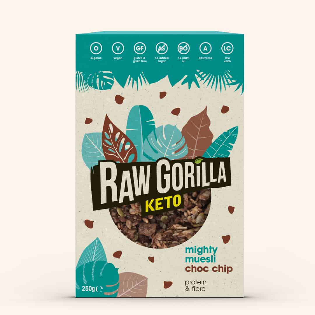 Raw Gorilla Mighty Muesli Keto Organic Choc Chip Breakfast